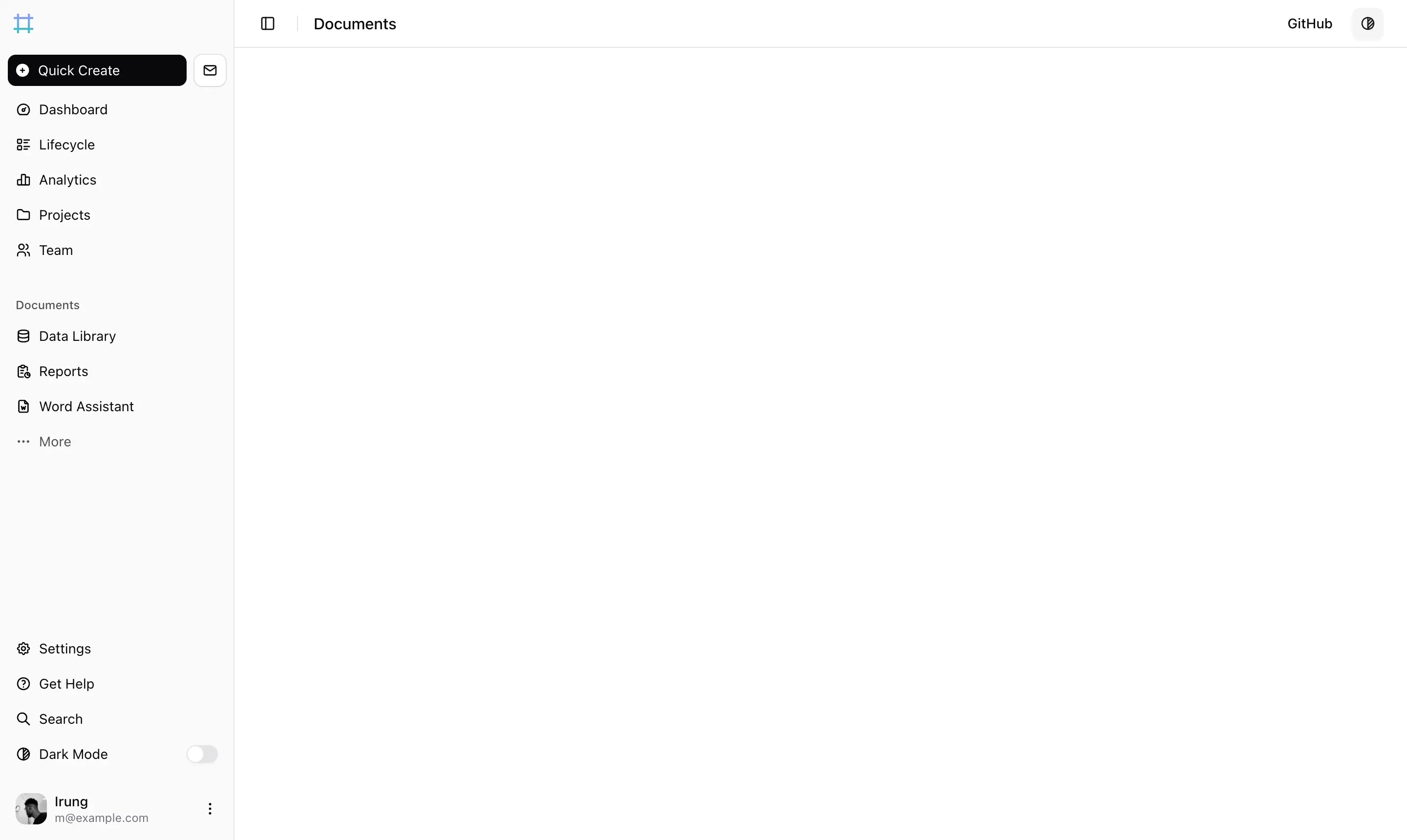 Modern web application interface showcasing Build & Serve's development work